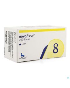 Novofine® aiguille à stylo 8 mm 30G diamètre 0,30 mm boîte de 100