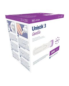 Unistik®3 Gentle lancettes 30G diamètre 1,5 mm boîte de 200