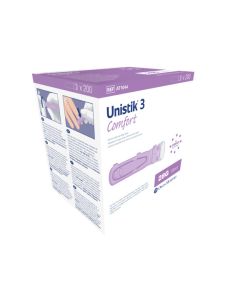 Unistik®3 Comfort lancettes 28G diamètre 1,8 mm boîte de 200